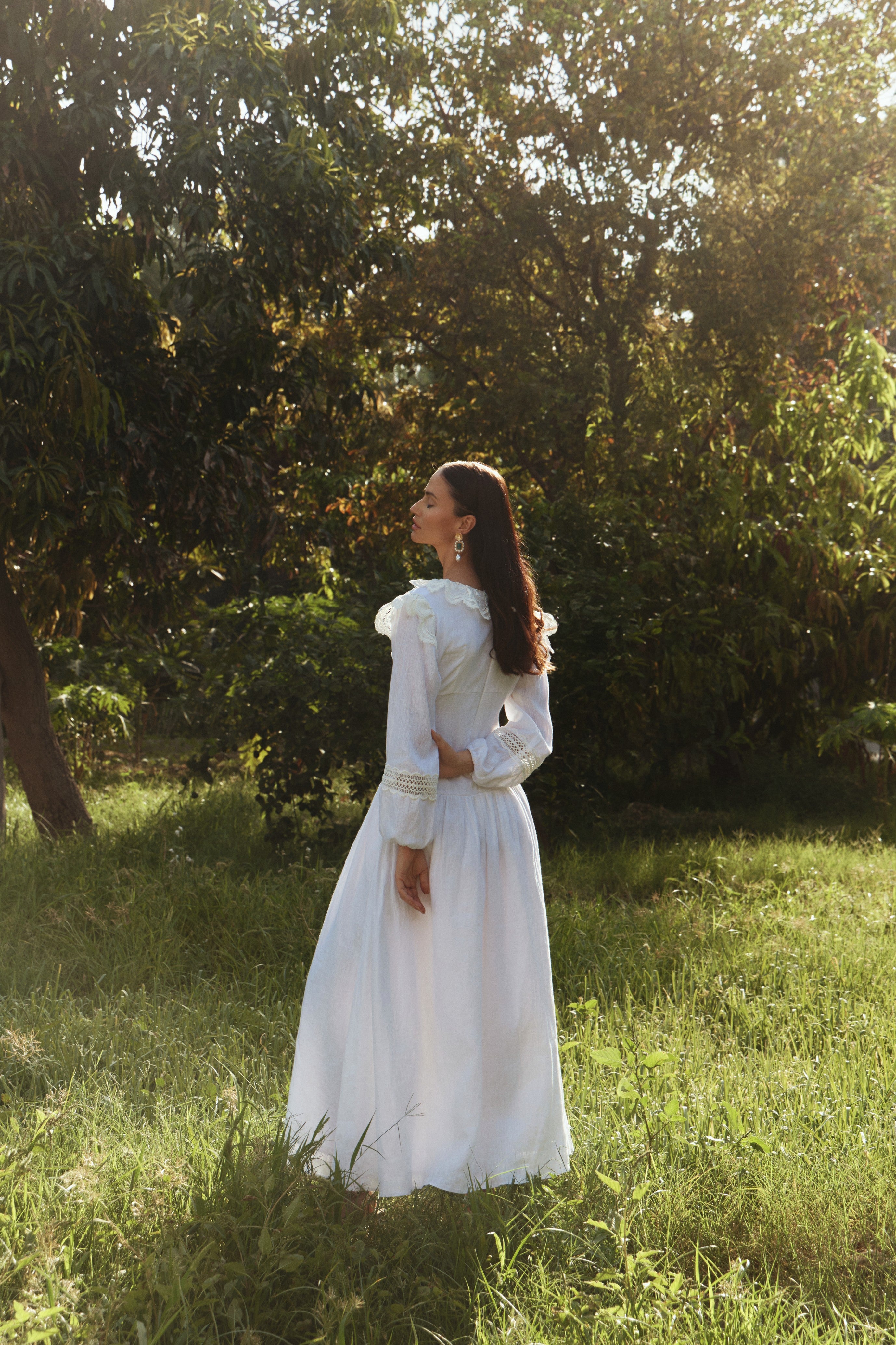 White Bloom Lace Dress