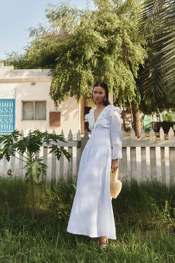 White Bloom Lace Dress